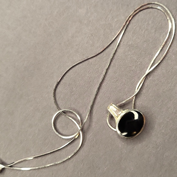 Vintage Sterling Silver Black Onyx - Picture 6 of 6
